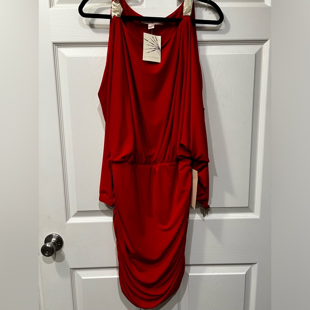 NWT Boston Proper Red Party Dress Size Small